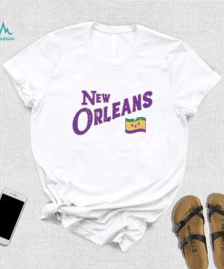 Where I'm From Adult New Orleans Script Flag T Shirt