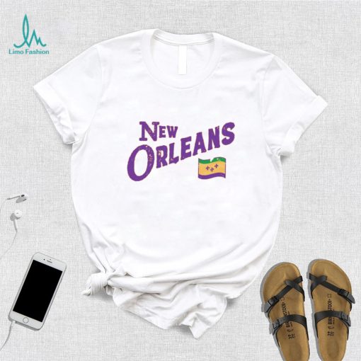 Where I’m From Adult New Orleans Script Flag T Shirt