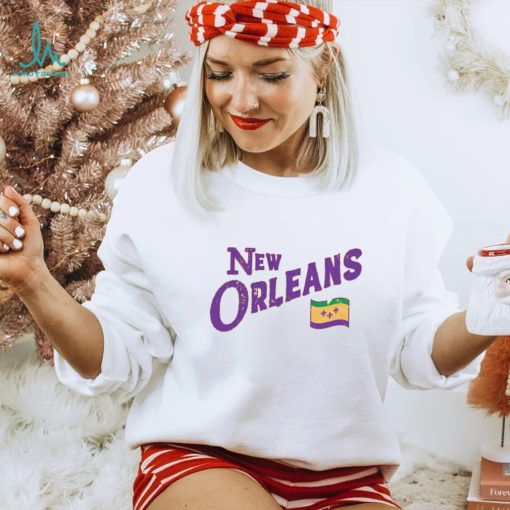 Where I’m From Adult New Orleans Script Flag T Shirt