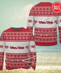 Winn Dixie Red White Design Logo Snowflake Heart Ugly Christmas Sweater