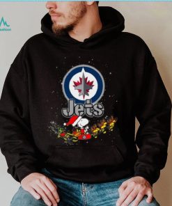 Winnipeg Jets NHL Santa Snoopy and Woodstock Christmas T Shirt, hoodie, sweater, long sleeve and tank top Winnipeg Jets NHL Santa Snoopy and Woodstock Christmas T Shirt