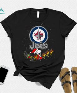 Winnipeg Jets NHL Santa Snoopy and Woodstock Christmas T Shirt, hoodie, sweater, long sleeve and tank top Winnipeg Jets NHL Santa Snoopy and Woodstock Christmas T Shirt