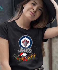 Winnipeg Jets NHL Santa Snoopy and Woodstock Christmas T Shirt, hoodie, sweater, long sleeve and tank top Winnipeg Jets NHL Santa Snoopy and Woodstock Christmas T Shirt