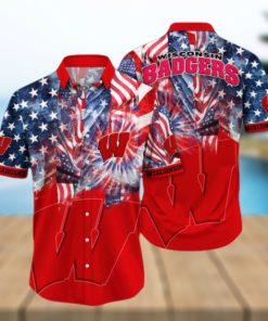 Wisconsin Badgers NCAA Flower Hawaii Shirt