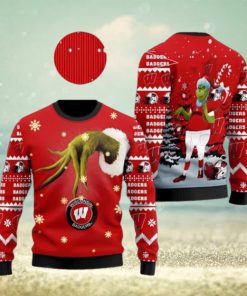 Wisconsin Badgers Team Grinch Ugly Christmas Sweater Cute Christmas Gift