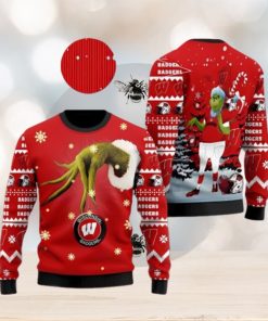 Wisconsin Badgers Team Grinch Ugly Christmas Sweater Cute Christmas Gift