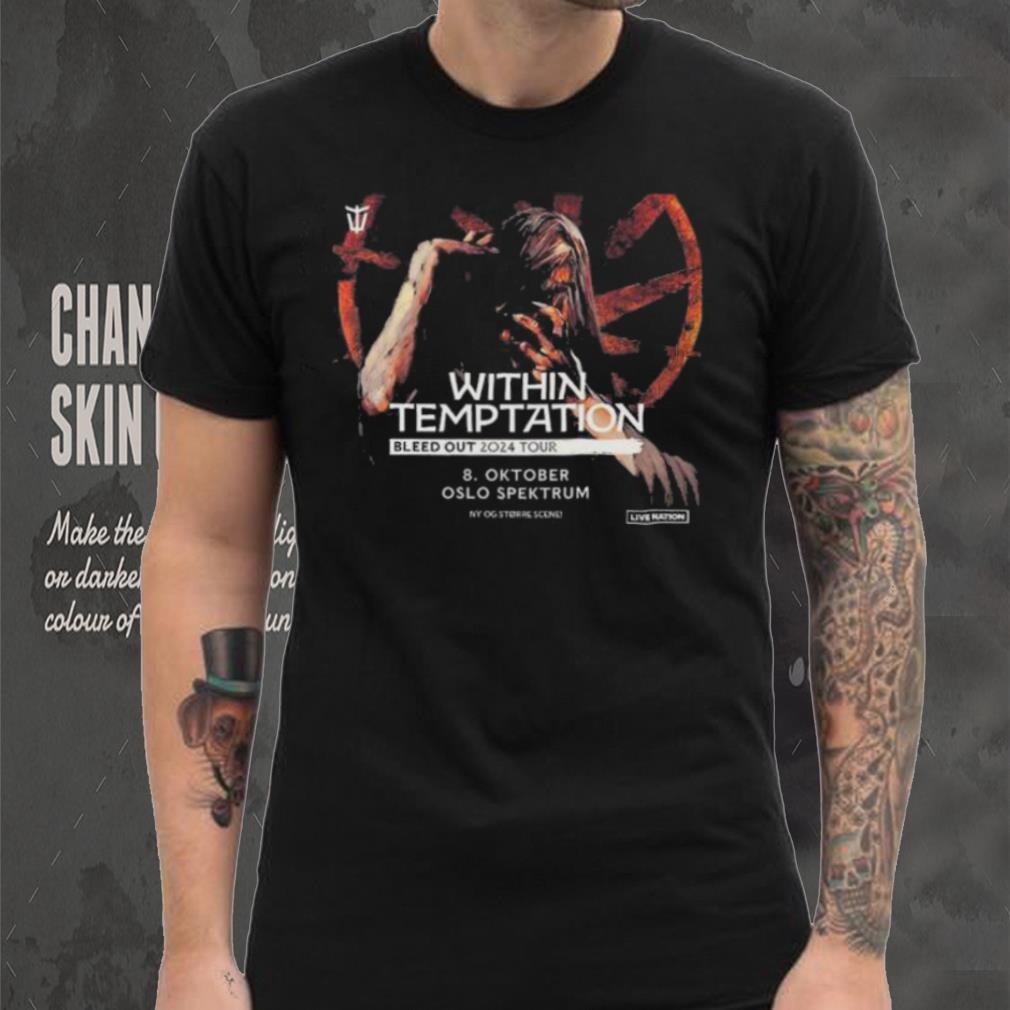 Within temptation bleed out 2024 tour on 8 october at oslo spektrum shirt Within temptation bleed out 2024 tour on 8 october at oslo spektrum shirt