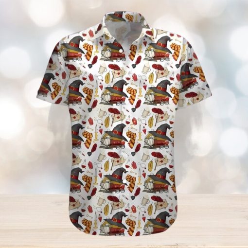 Wizard Fabric Items Harry Potter All Over Print White Hawaiian Shirt