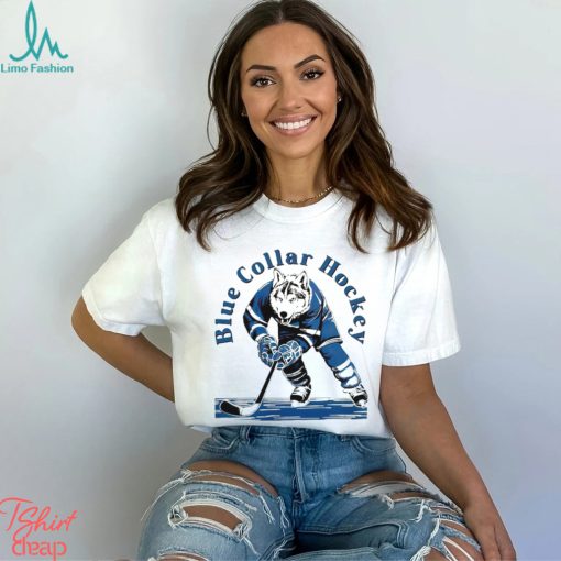 Wolf blue collar hockey shirt