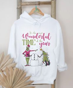 Wonderful Time Of The Year Grinch Snowman Christmas T shirt