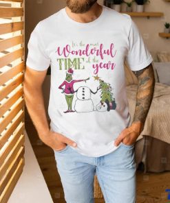 Wonderful Time Of The Year Grinch Snowman Christmas T shirt
