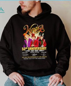Wonka 53rd Anniverasry 1971 2024 Signatures Thank You For The Memories T Shirt, hoodie, sweater, long sleeve and tank top Wonka 53rd Anniverasry 1971 2024 Signatures Thank You For The Memories T Shirt