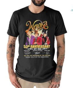 Wonka 53rd Anniverasry 1971 – 2024 Thank You For The Memories T Shirt