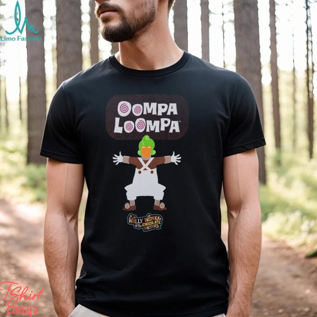 Wonka Oompa Loompa Adults Black Short Sleeved T Shirt Wonka Oompa Loompa Adults Black Short Sleeved T Shirt