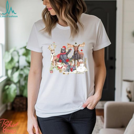 Woodland Critter Christmas Gathering T Shirt