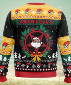 Worship Santa Ugly Christmas Sweater 1