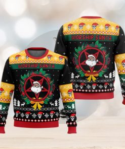 Worship Santa Ugly Christmas Sweater