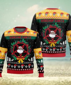 Worship Santa Ugly Christmas Sweater