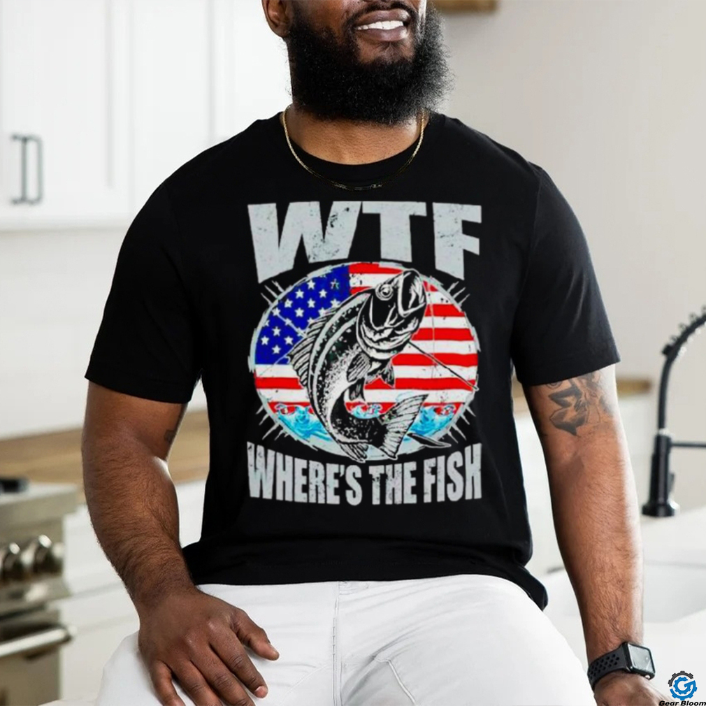 Wtf Where’s The Fish Usa Flag Shirt Wtf Where’s The Fish Usa Flag Shirt