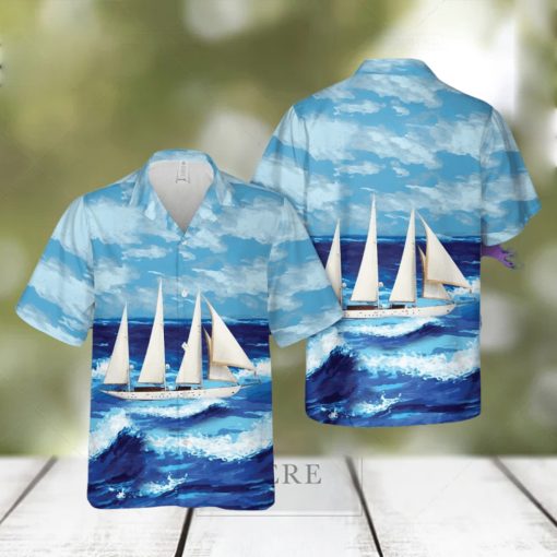 Xarifa 1927 Yacht 3D All Over Printed Hawaiian Shirt