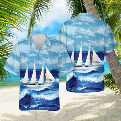 Xarifa 1927 Yacht 3D All Over Printed Hawaiian Shirt