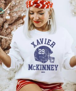 Xavier McKinney New York G Helmet Font Shirt