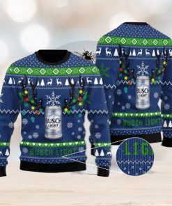 Xmas Deer Busch Light Ugly Christmas Sweater