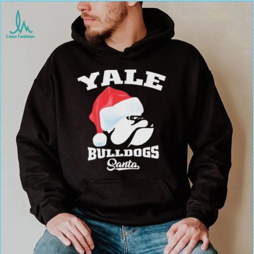Yale Bulldogs Football Santa Hat Christmas Shirt