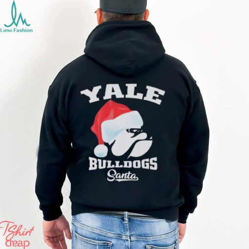 Yale Bulldogs Football Santa Hat Christmas T shirt