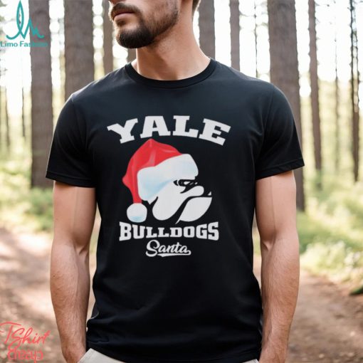 Yale Bulldogs Football Santa Hat Christmas T shirt