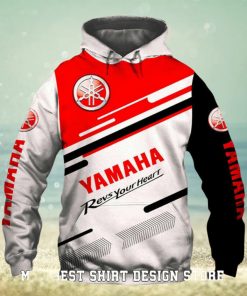 Yamaha Motorcycles White Red Pullover Hoodie
