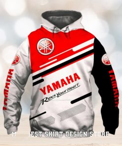 Yamaha Motorcycles White Red Pullover Hoodie