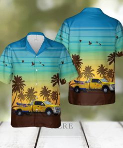 Yellow Dodge Ram Tow Truck 3D All Over Printed Hawaiian Shirt