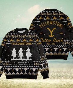 You Need A Ride To The Train Station Yellowstone Est 1865 Dutton Ranch Montana Ugly Christmas Sweater