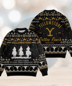 You Need A Ride To The Train Station Yellowstone Est 1865 Dutton Ranch Montana Ugly Christmas Sweater