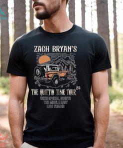 Zach Bryan The Quittin Time Tour 2024 Front And Back Shirt Vintage Country Music Sweatshirt T Shirt