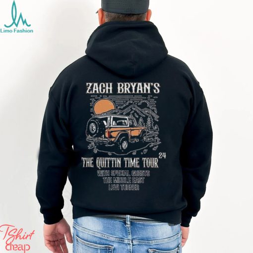 Zach Bryan The Quittin Time Tour 2024 Front And Back Shirt Vintage Country Music Sweatshirt T Shirt