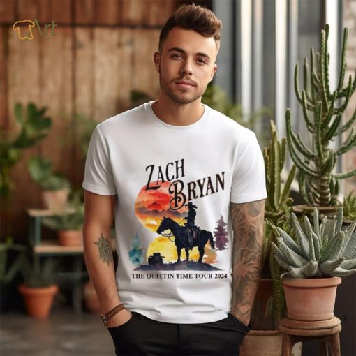 Zach Bryan The Quittin Time Tour 2024 Sunset T  shirt