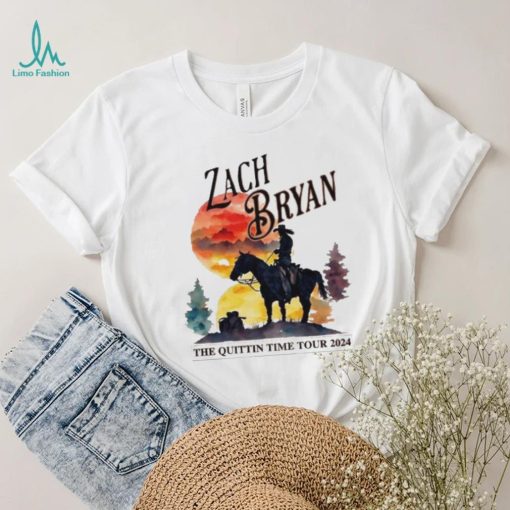 Zach Bryan The Quittin Time Tour 2024 Sunset T  shirt