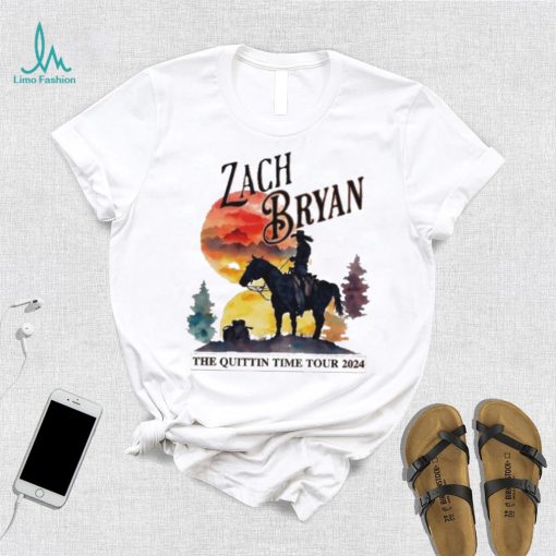 Zach Bryan The Quittin Time Tour 2024 Sunset T  shirt