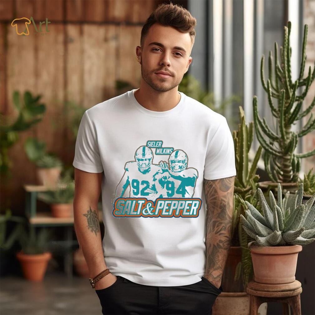Zach Sieler and Christian Wilkins Miami Dolphins football players retro shirt Zach Sieler and Christian Wilkins Miami Dolphins football players retro shirt