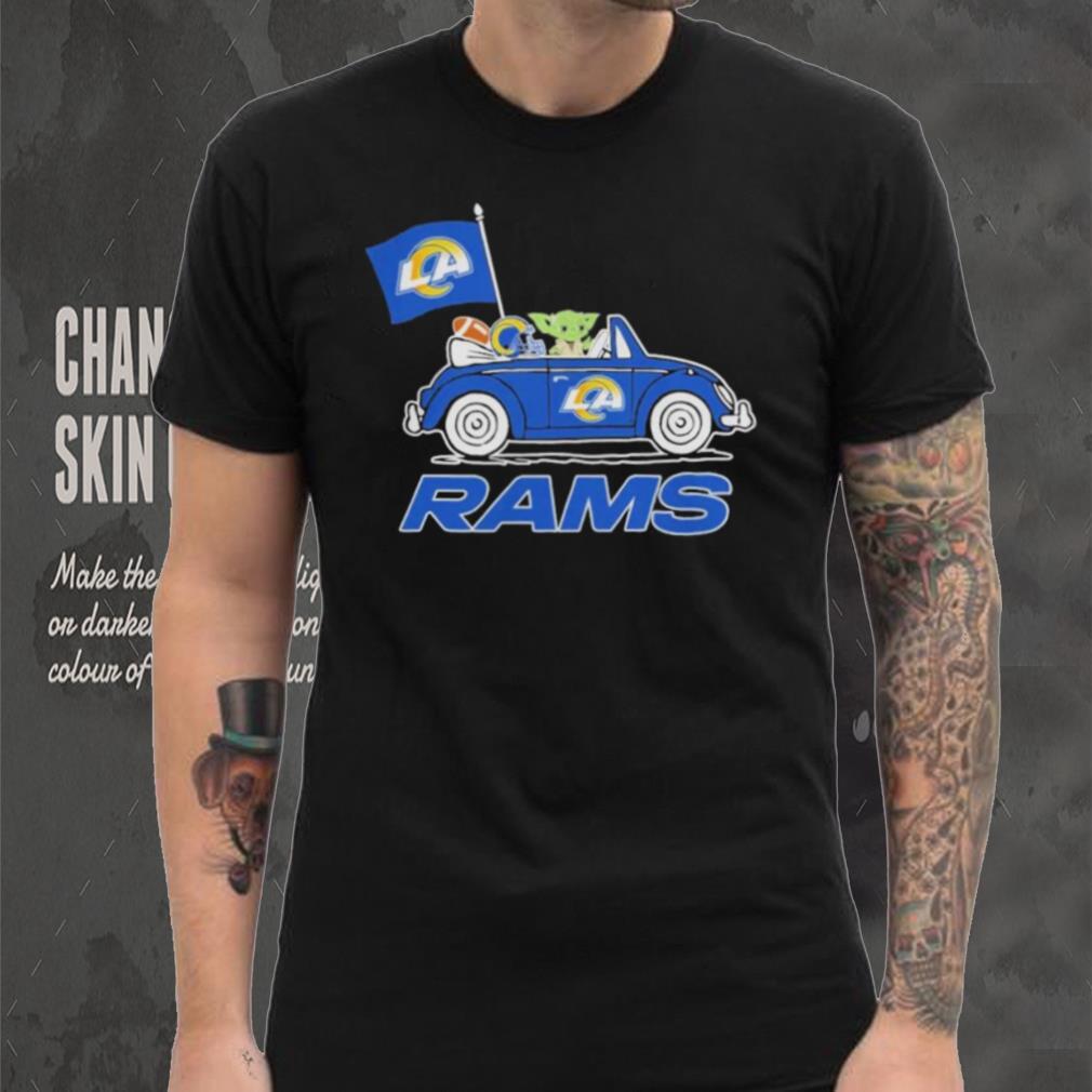 aby Yoda Drive A Car Los Angeles Rams Football Flag Logo Shirt aby Yoda Drive A Car Los Angeles Rams Football Flag Logo Shirt