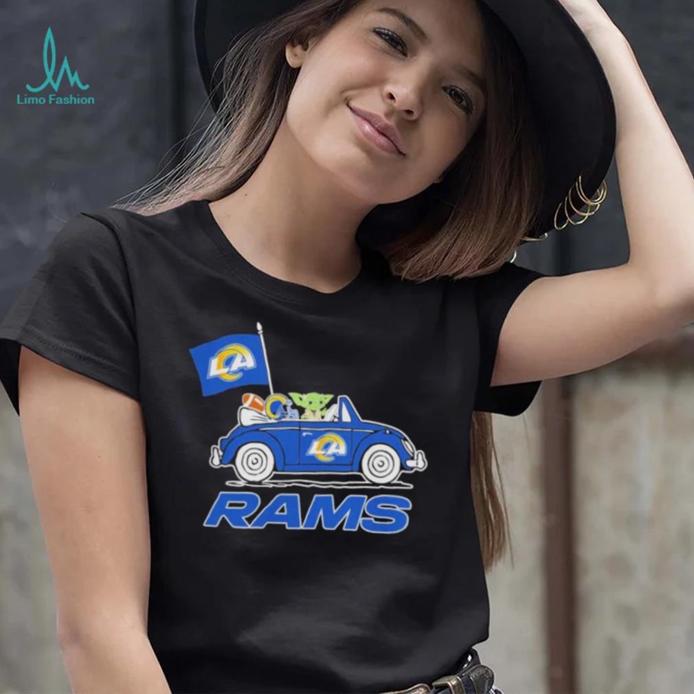 aby Yoda Drive A Car Los Angeles Rams Football Flag Logo Shirt aby Yoda Drive A Car Los Angeles Rams Football Flag Logo Shirt