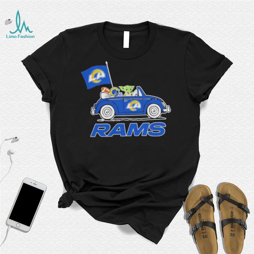 aby Yoda Drive A Car Los Angeles Rams Football Flag Logo Shirt aby Yoda Drive A Car Los Angeles Rams Football Flag Logo Shirt