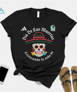 adidas Adult Mexico 2024 Day of the Dead Skull Black Shirt