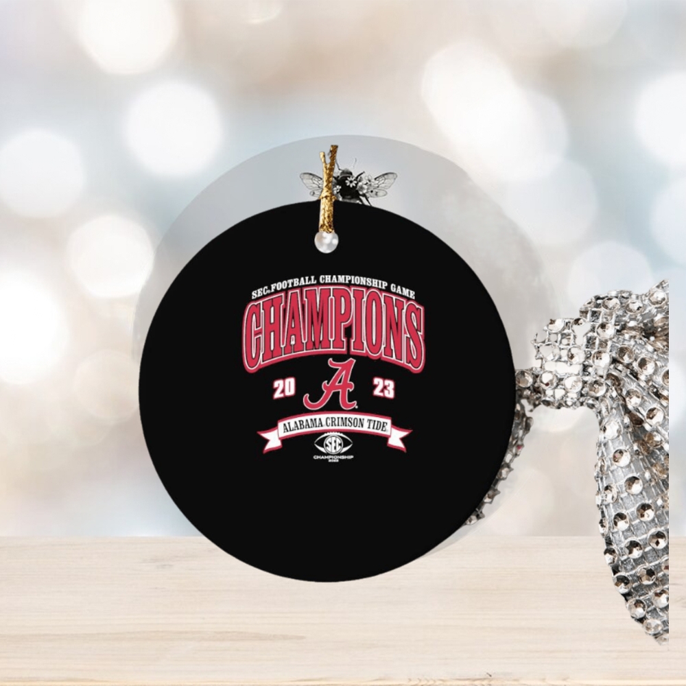 alabama crimson tide blue win georgia 2023 sec football conference champions ornament Circle alabama crimson tide blue win georgia 2023 sec football conference champions ornament Circle
