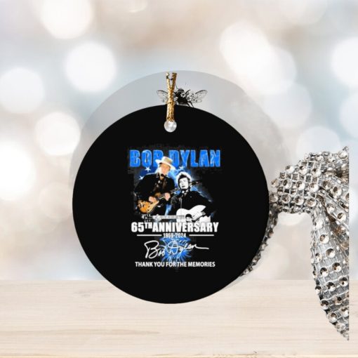 bob dylan 65th anniversary 1959 2024 thank you for the memories signature ornament Circle
