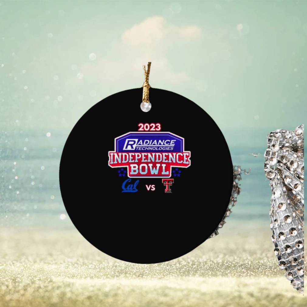 california golden bears vs texas tech red raiders 2023 independence bowl ornament Circle california golden bears vs texas tech red raiders 2023 independence bowl ornament Circle