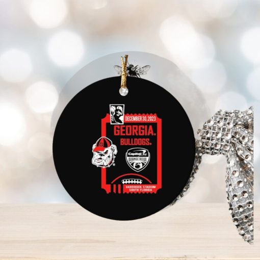 december 30 2023 georgia bulldogs capital one orange bowl ornament Circle