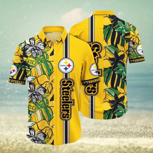 nfl pittsburgh steelers hawaii shirt flower chic aloha fashion yxva8